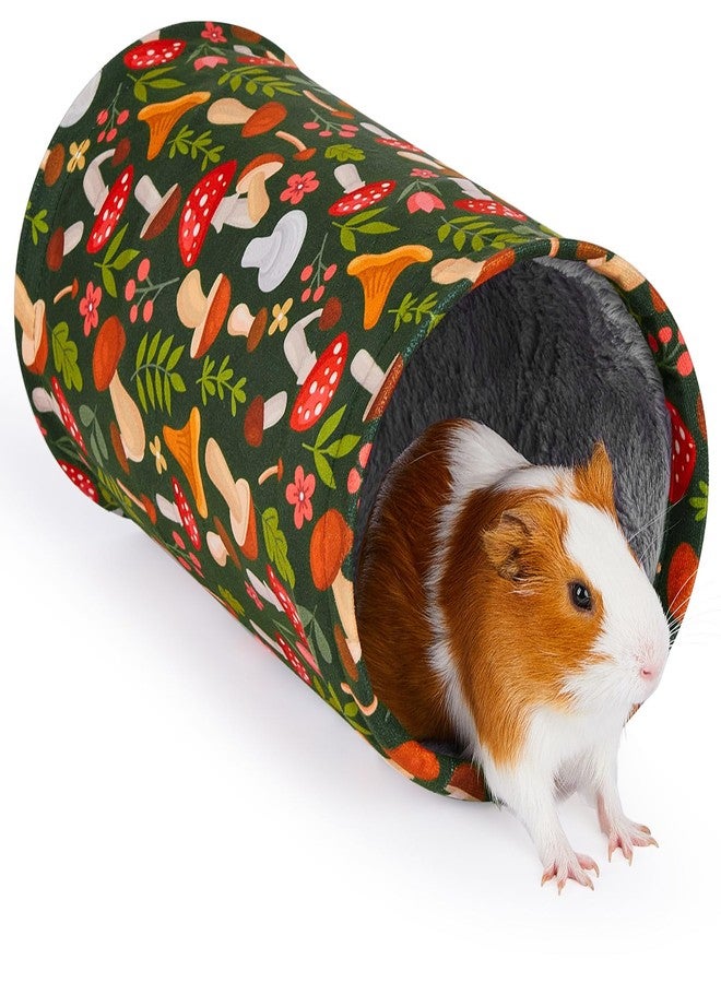 Glittme Guinea Pig Tunnel Washable Guinea Pigs Hideout Portable Rabbit Tunnels Soft Ferret Tunnel for Playing Resting Guinea Pig Accessories for Hedgehogs, Hamster, Mushrooms - Image 1